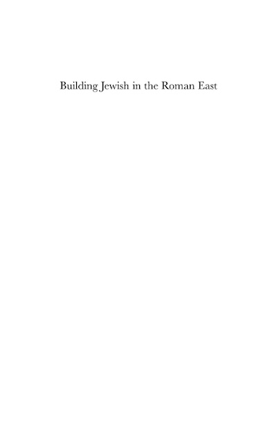 Building Jewish in the Roman East