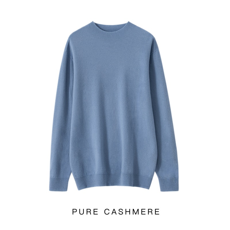 Men's knit sweater made of 100% wool, loose fit