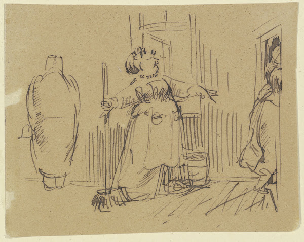 Frau Knopp beim Hausputz 1876