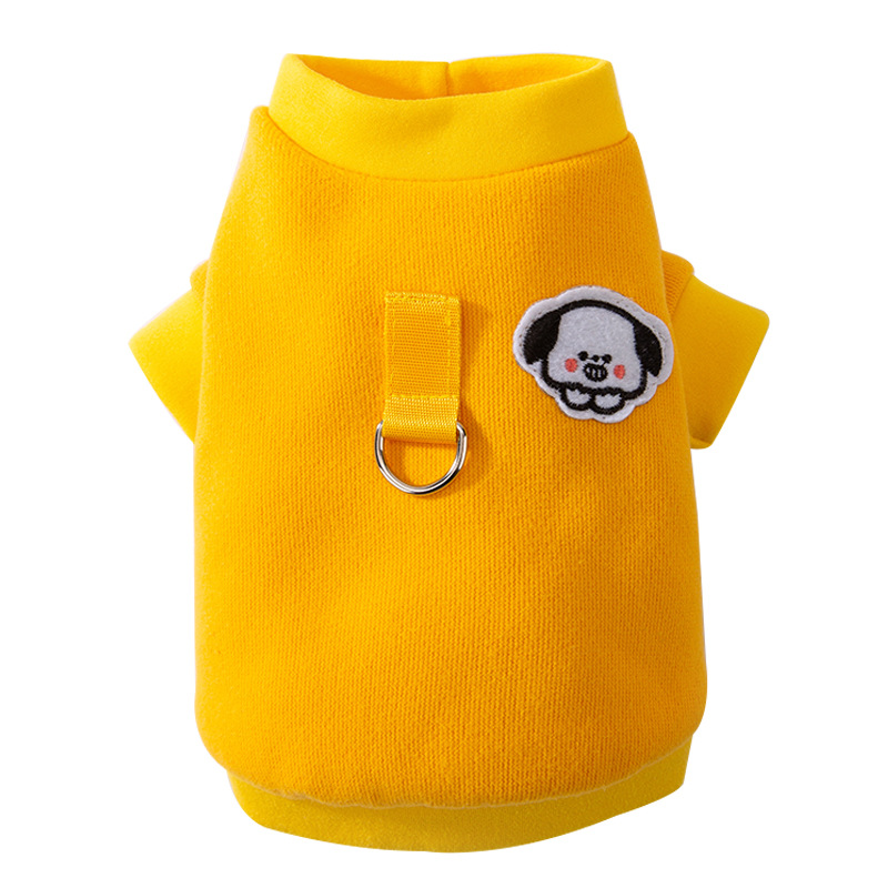 Cartoon hoodie for dogs and cats with leash
