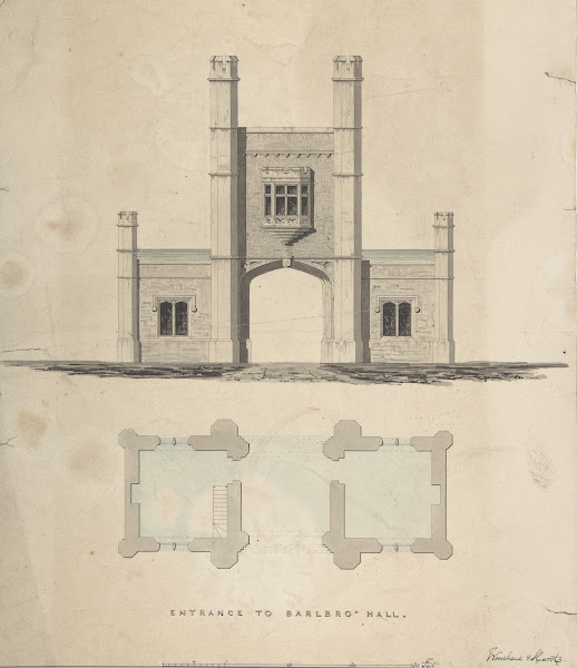 Entrance to Barlboro Hall ca 1820