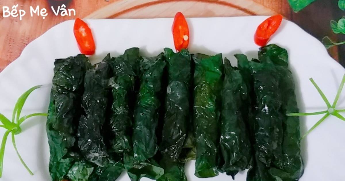 Thịt bò cuốn lá lốt bằng nồi chiên không dầu