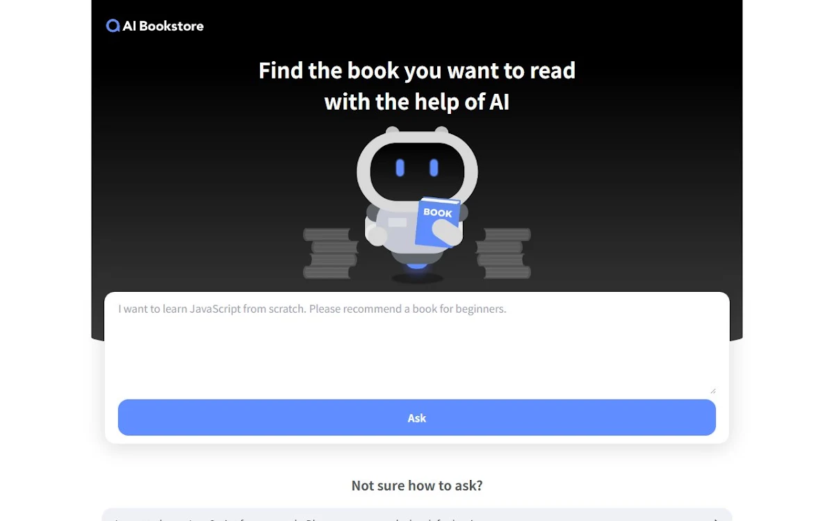 Captura de AI Bookstore