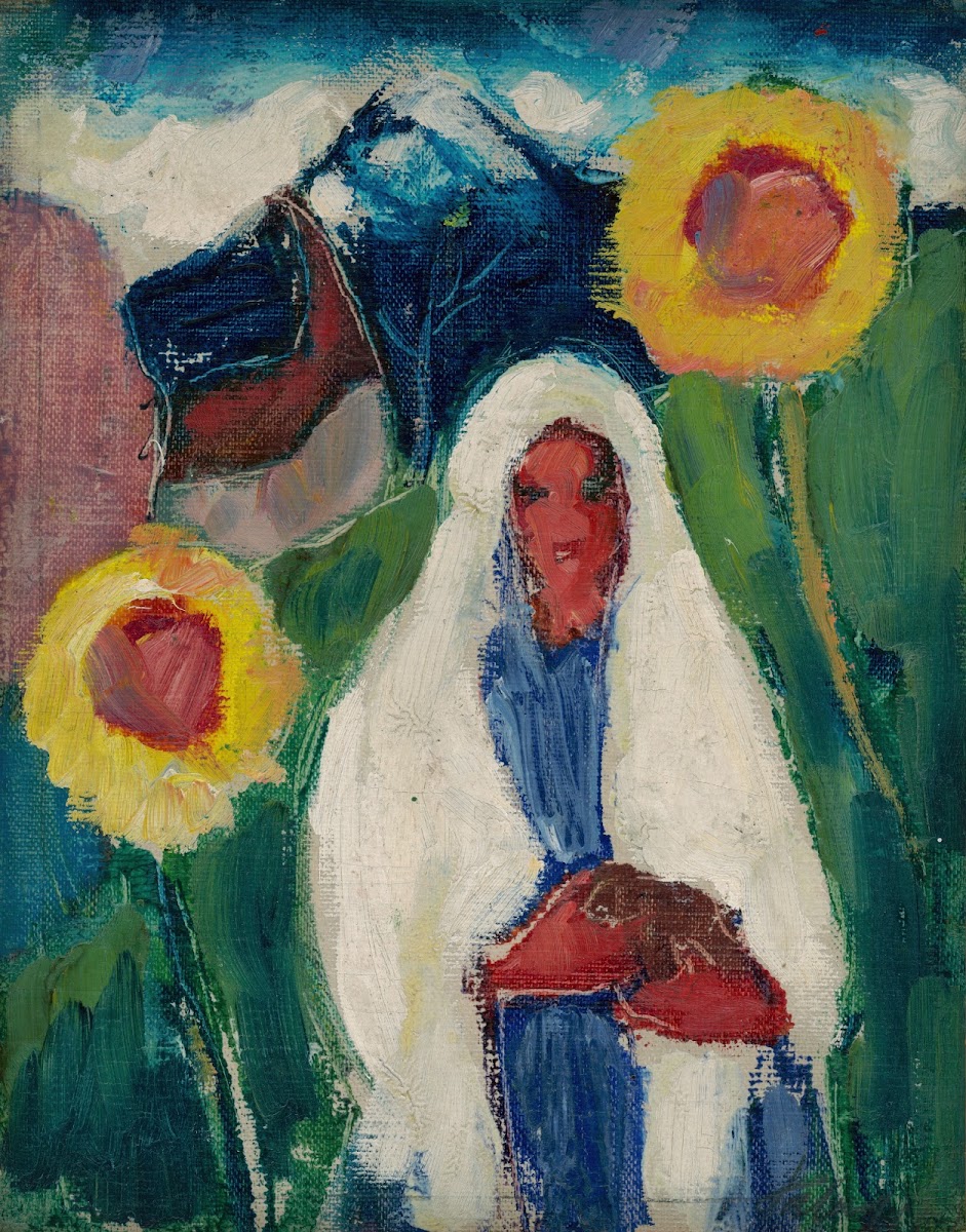 Sketch of a Woman among Sunflowers 1932