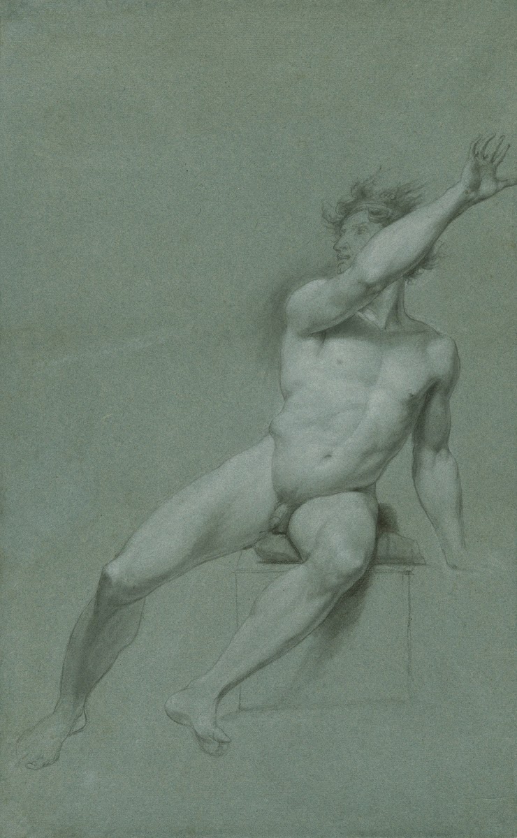 Sketch of a male nude  lifestudy late 18thearly 19thcentury