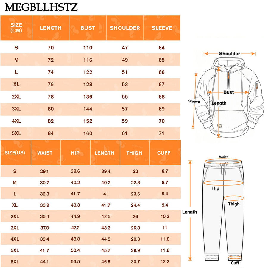 AOP MEG 3D Half Zip Hoodie with Yellow Ribbon & Sweatpants Set