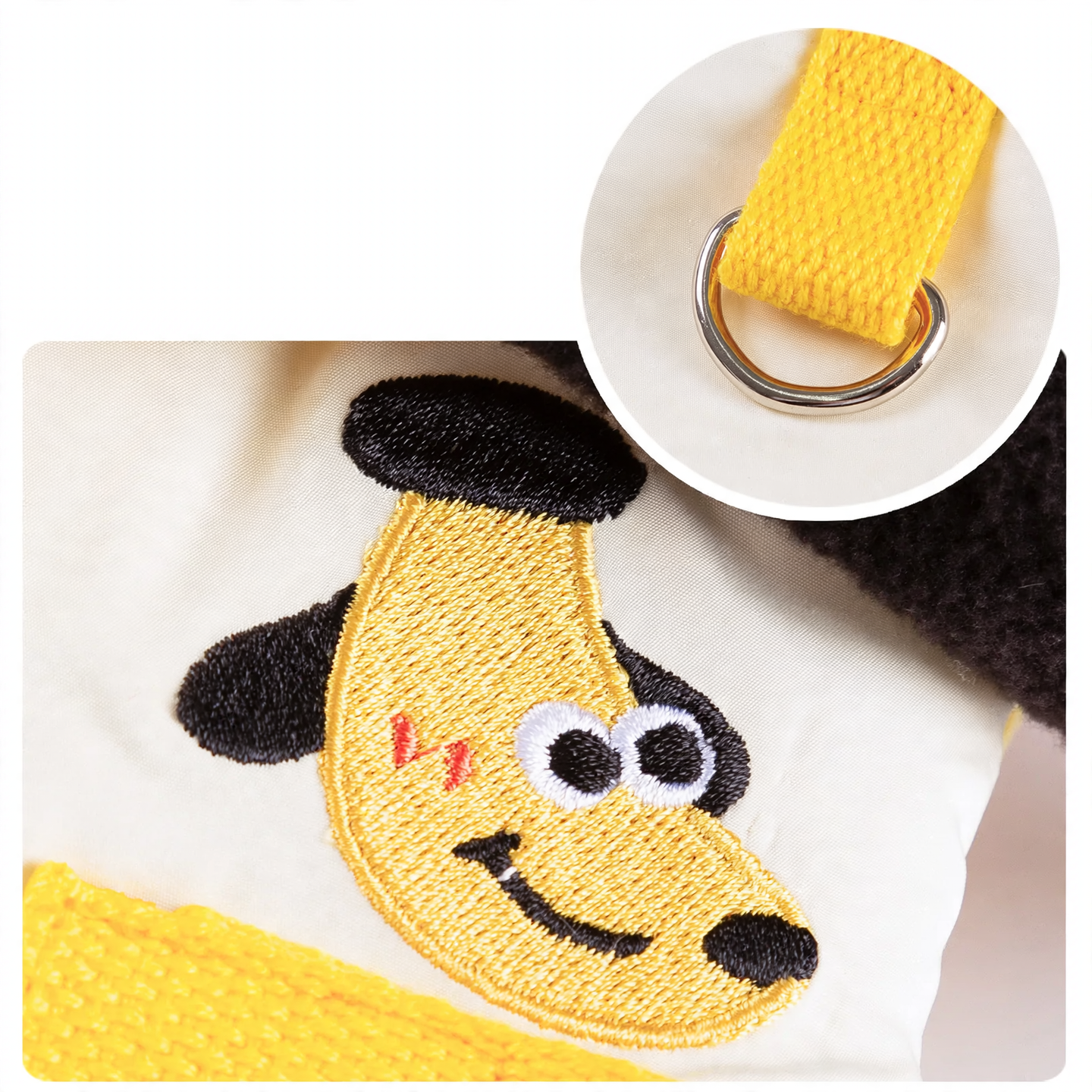 Pet winter jacket with hood and embroidery