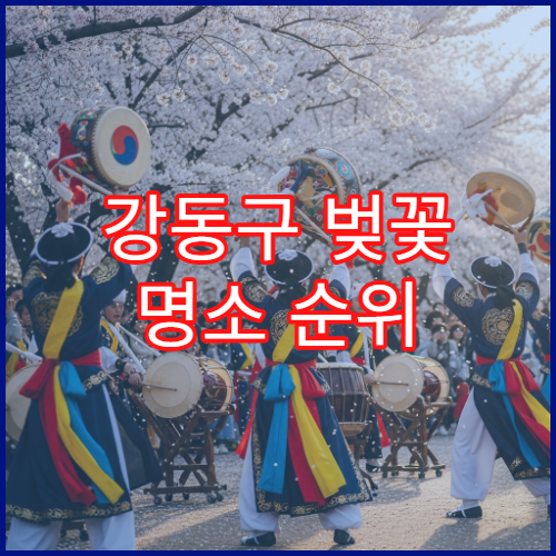 강동구 벚꽃 명소 순위 1위 고덕천 평일 오전 10시 방문법