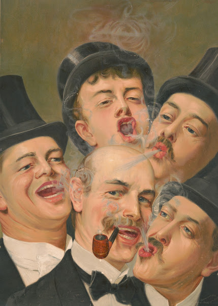 Men smoking 1895