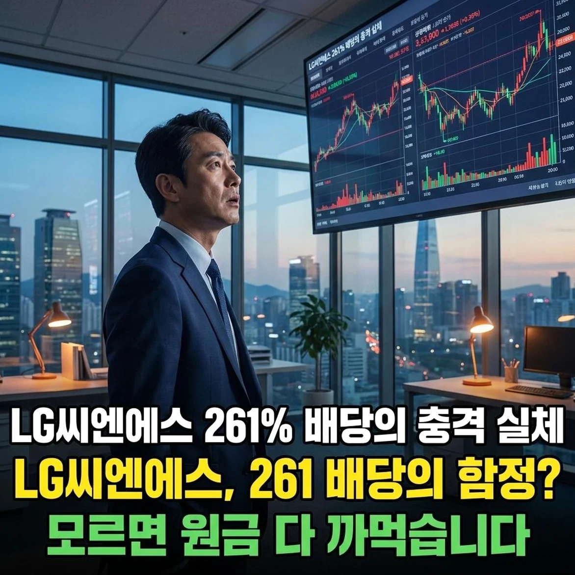 LG씨엔에스 261% 배당 수익률에 속아 내 소중한 원금 날릴 뻔했던 진짜 이유