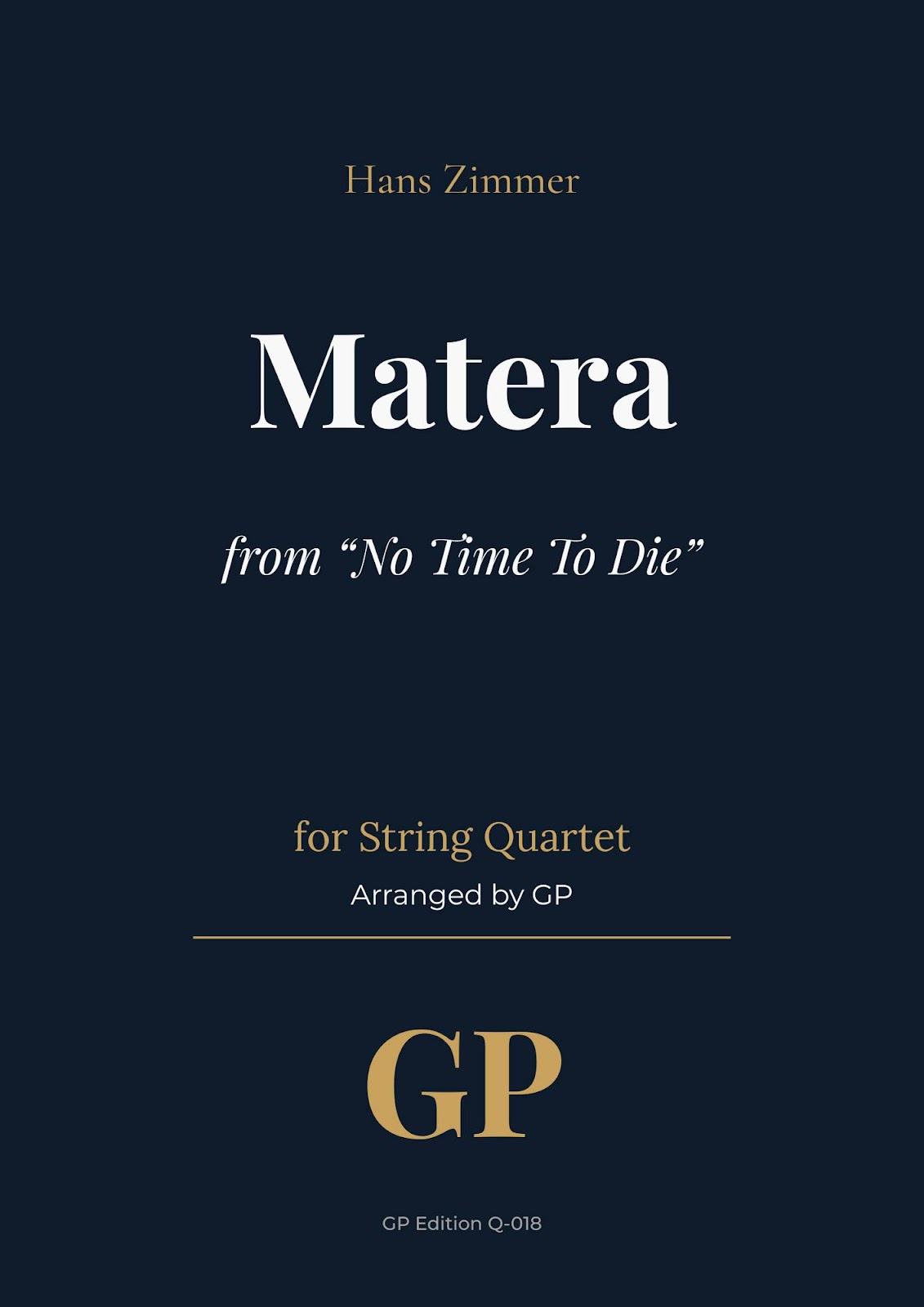Matera – Hans Zimmer | String Quartet Sheet Music