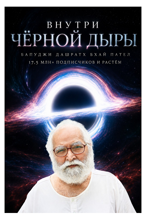 Обложка книги «Внутри чёрной дыры» — Inside the Black Hole — Bapuji Dashrathbhai Patel