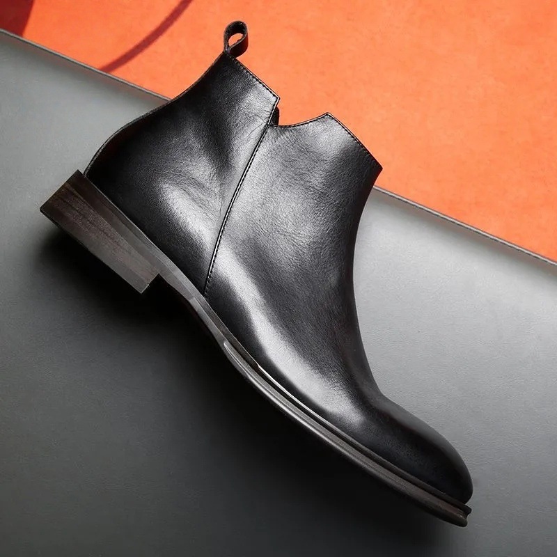 Modische Herren-Chelsea-Boots mit seitlichem Reißverschluss