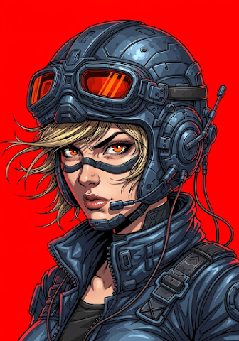 Cyberpunk Pilot Portrait