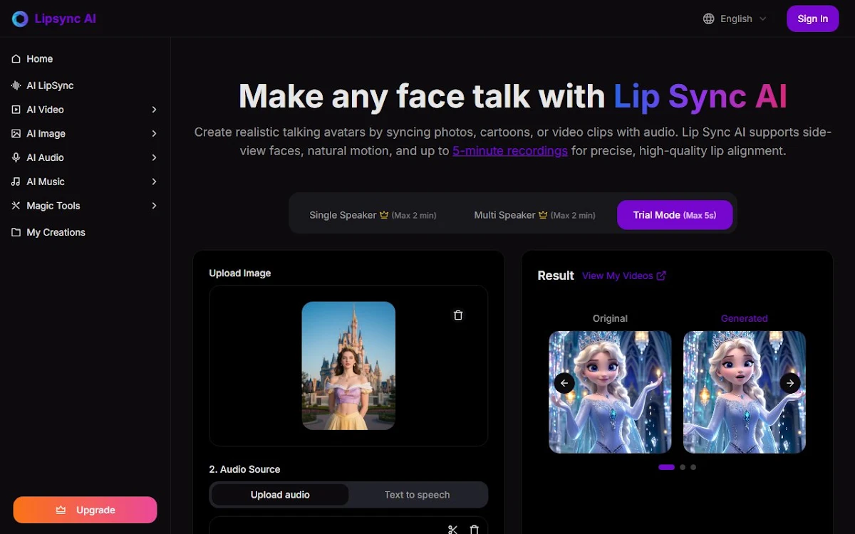 Captura de Lipsync AI