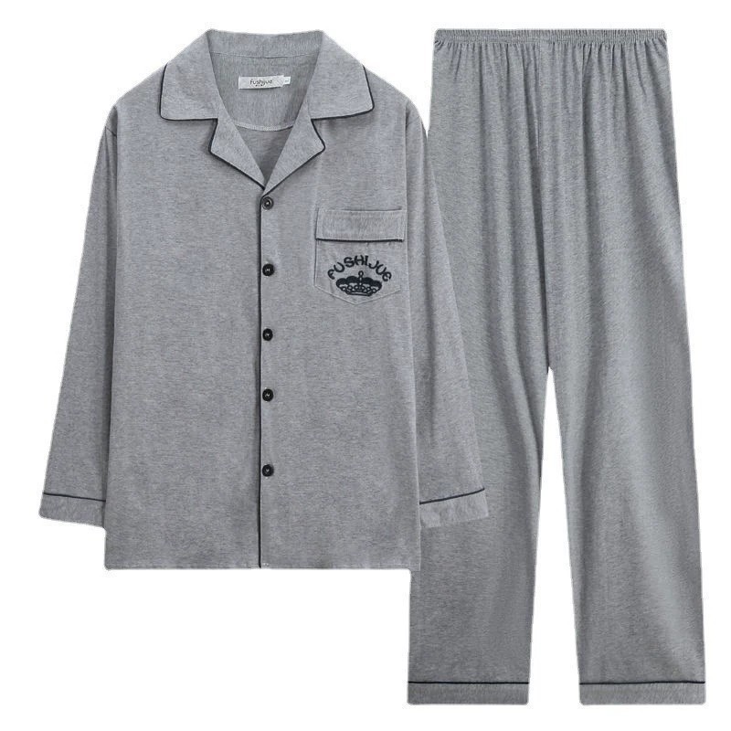 Herren-Pyjama-Set aus reiner Baumwolle, kariert