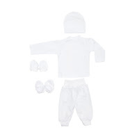 Хрестильний набір для хлопчика Twins з білою вишивкою 62р білий 