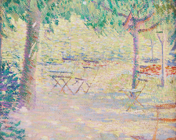 Sunlit Outdoor Terrasse Giverny c 1905