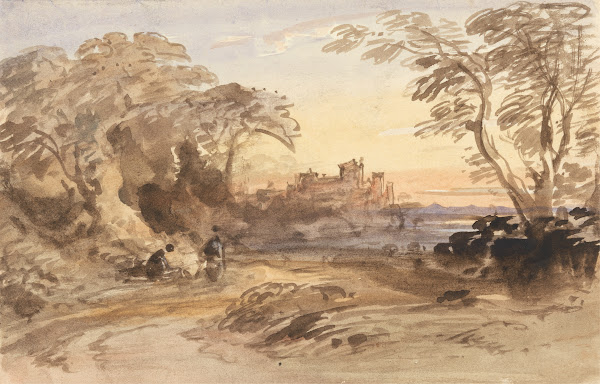 Landscape with Figures and Distant Castle 1804