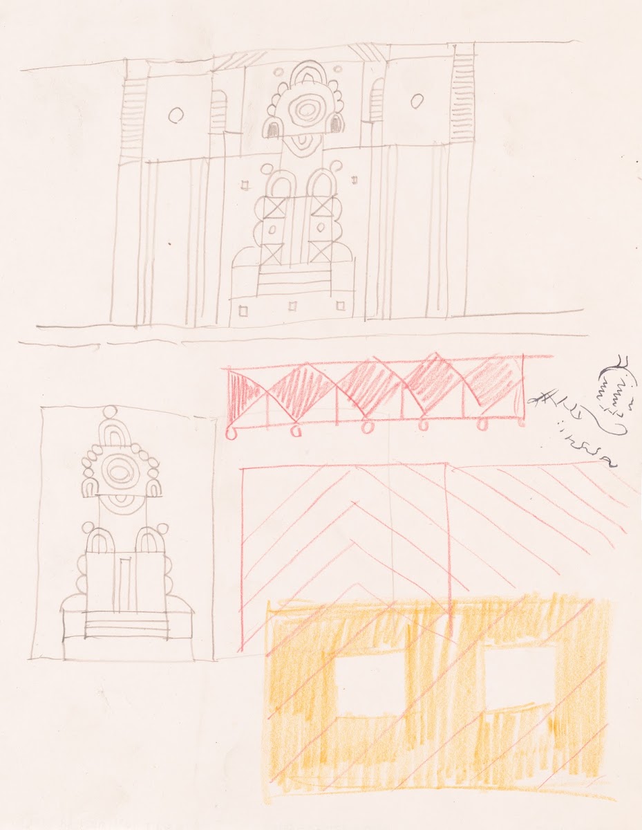 Design drawings for miscellaneous interiors some possibly related to the Hotel S