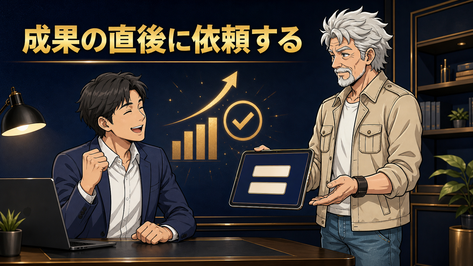成果が出た直後に理由と利用範囲を示して依頼する