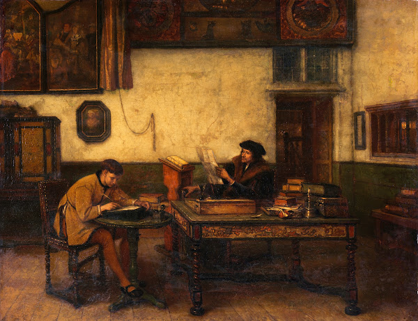 Erasmus in his Study c1854