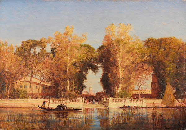 The French gardens in Venice 1850