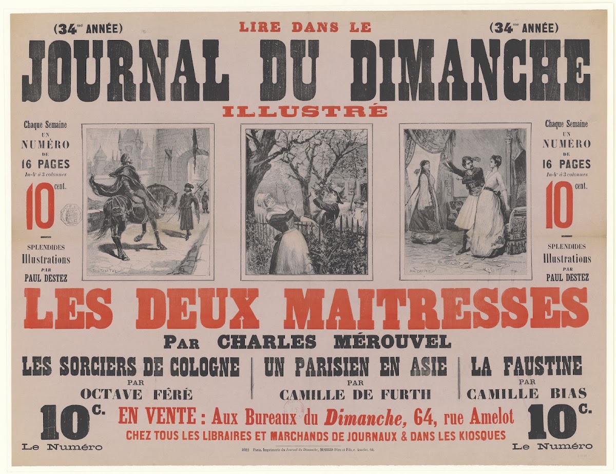 Lire Dans Le Journal Du Dimanche Illustré Les Deux Maitresses Par Charles MéRouv
