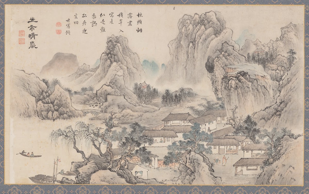 Mountain Market in Clearing Mist from Eight Views of Xiao Xiang 1788