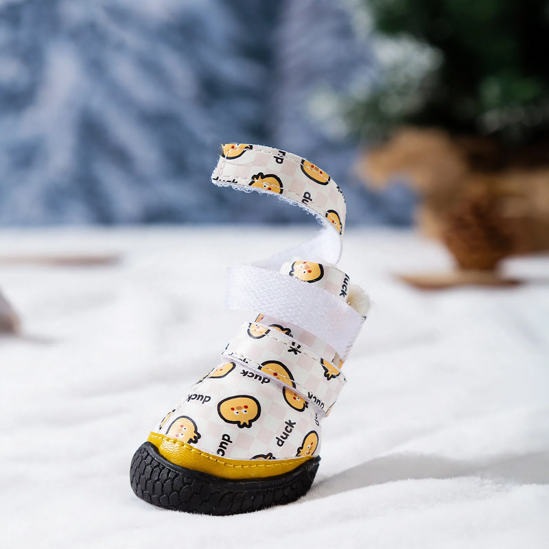 Dog boots with fleece lining, non-slip