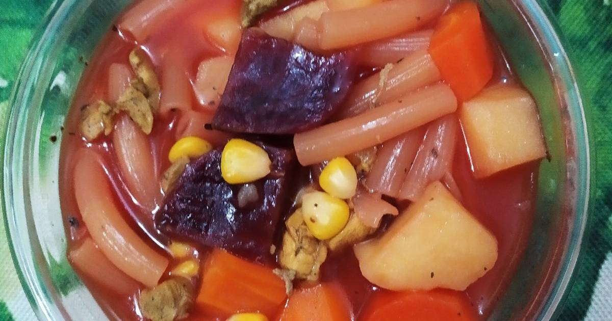 Súp nui rau củ