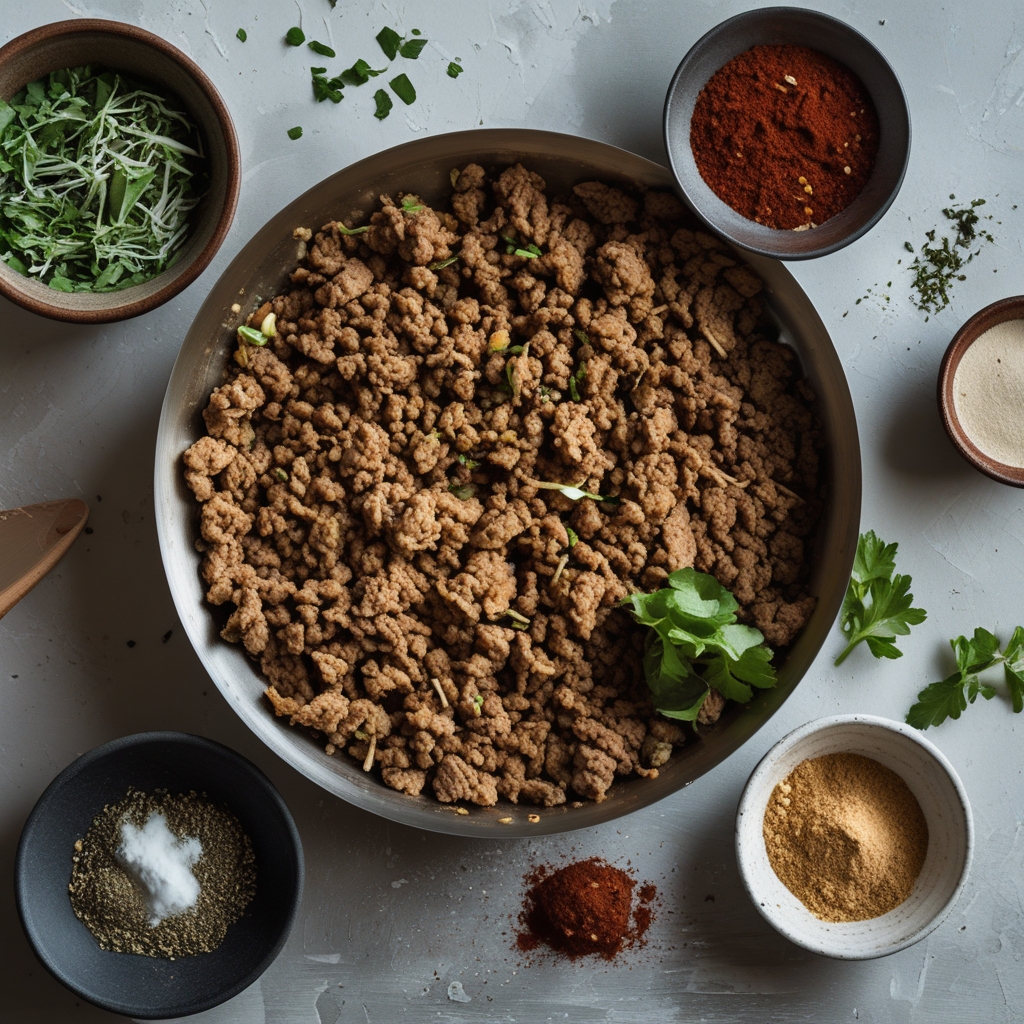 Ingredients for Ground Beef Taco Skillet - Easy, Quick & Family-Friendly Dinner