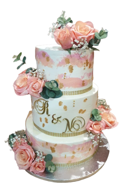 Pastel Colours Buttercream Wedding Cake CB-NC437