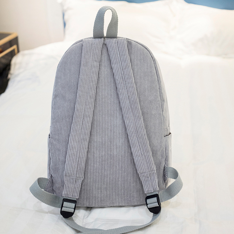 Corduroy backpack, 20–35 L, large capacity