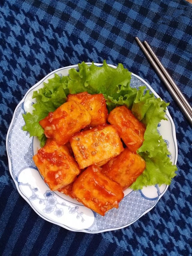 Đậu Hũ Chiên Giòn Sốt Cay