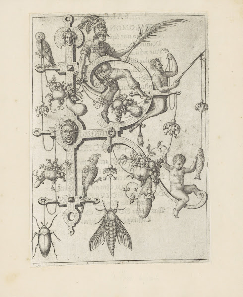 Letter R with King Rehoboam 1595