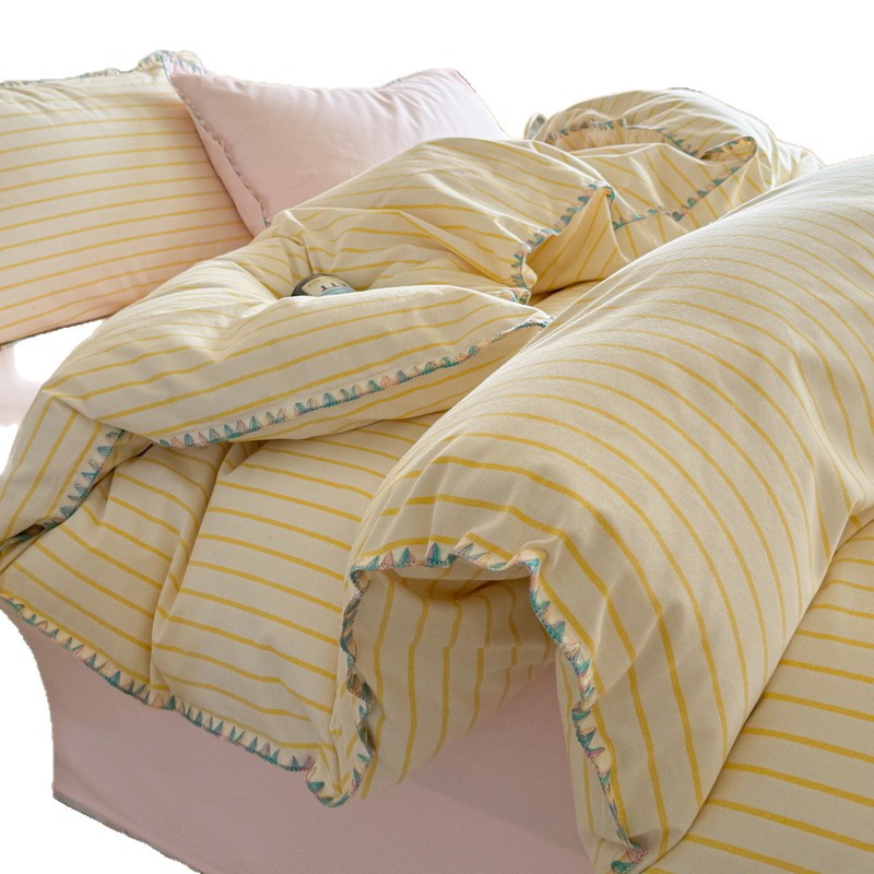 Cotton bedding set with fluffy surface