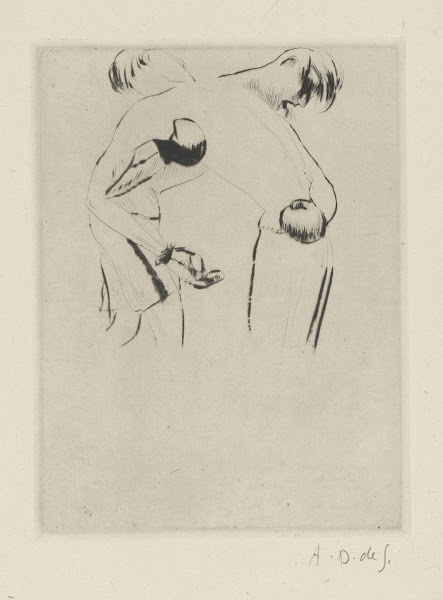 Tableau de la boxe illustré de 29 gravures à leau forte pl 26 1923