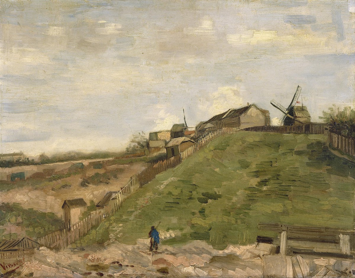 The hill of Montmartre with stone quarry 1886