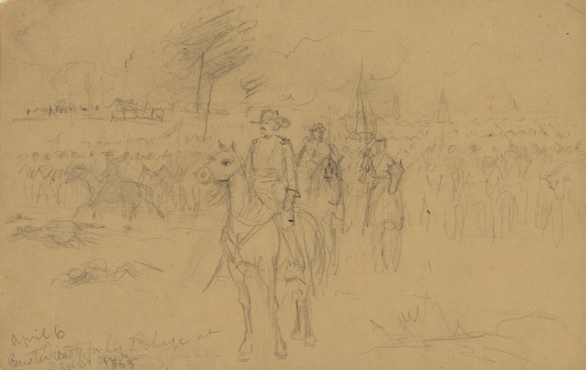 April 6 Custer ready for his 3rd charge at Sailors Creek 1865 1865
