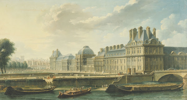Le Palais des Tuileries vu du quai dOrsay 1757