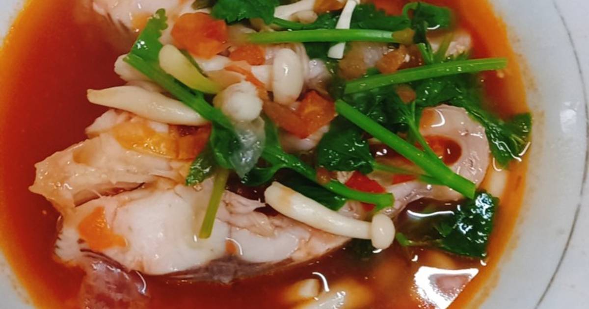 Cá điêu hồng nấu ngót