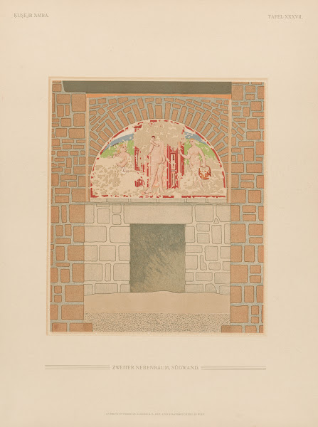 Ḳuṣejr ʻAmra mit einer Karte von Arabia Petraea Pl37 1907