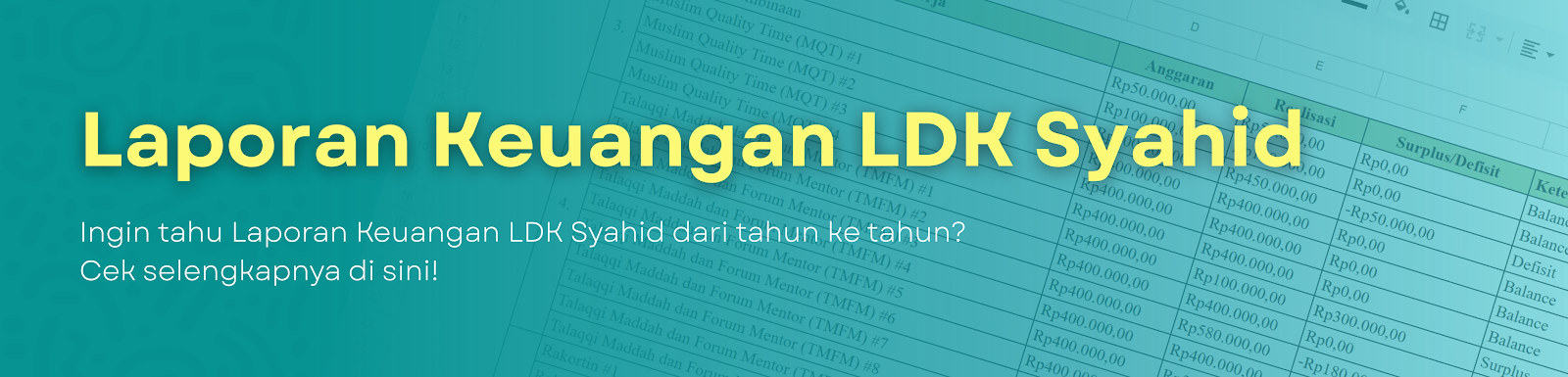 Laporan Keuangan LDK Syahid