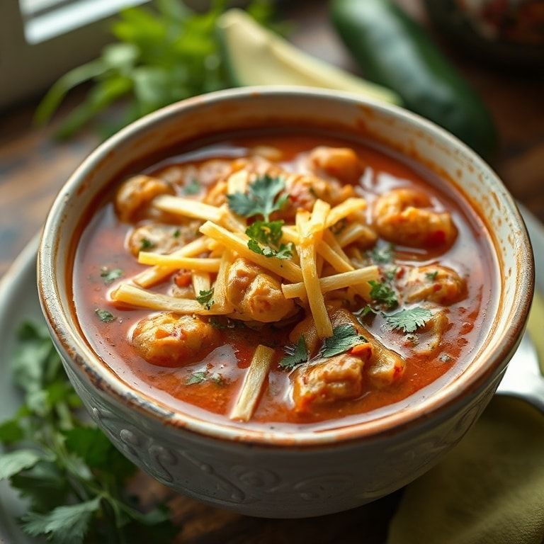 Poblano Chicken Tortilla Soup (Smoky & Comforting) – Easy & Delicious Home‑Cooked Bowl