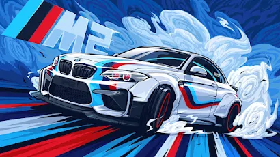 Bmw M4 Artwork 4K Wallpaper Background