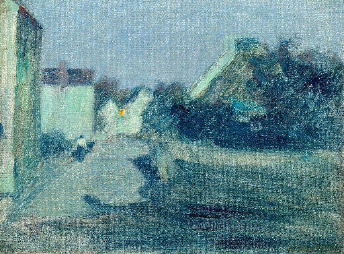 Village Lane in the Moonshine 1900