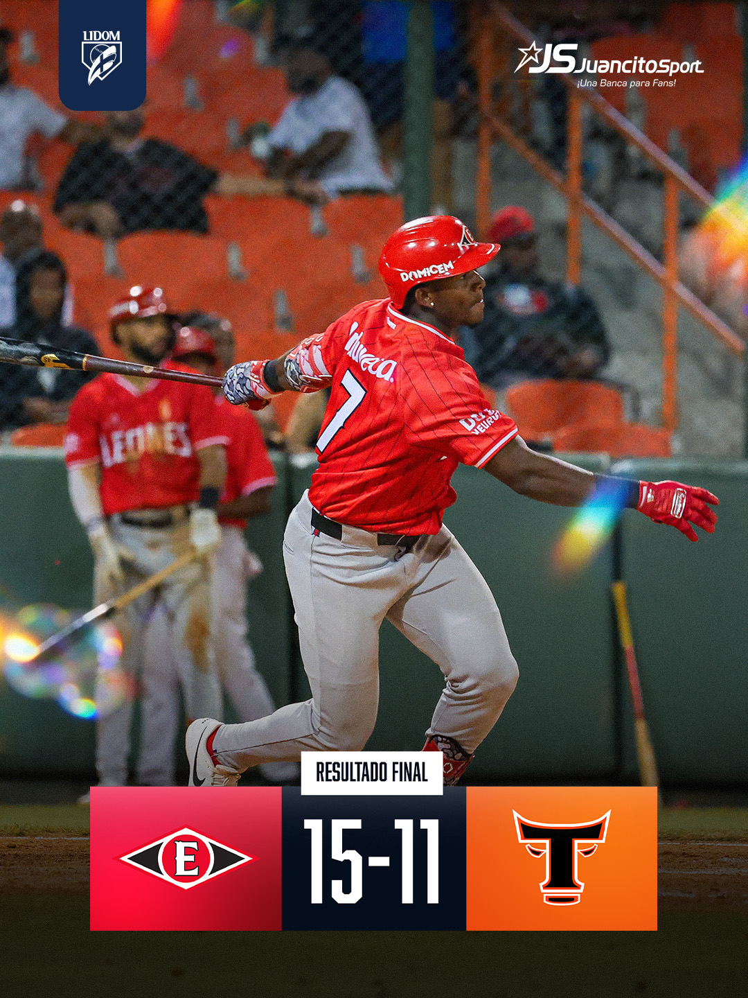 LIDOM domingo: Escogido vence 15-11 a los Toros y completa la cartelera