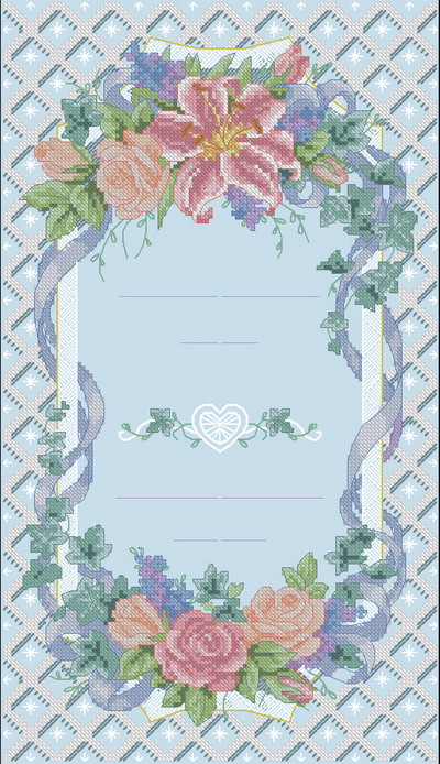 DIM35067 Floral Trellis Wedding Record