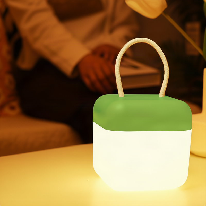 Tragbare LED-Laterne mit Silikon, 10,5 cm